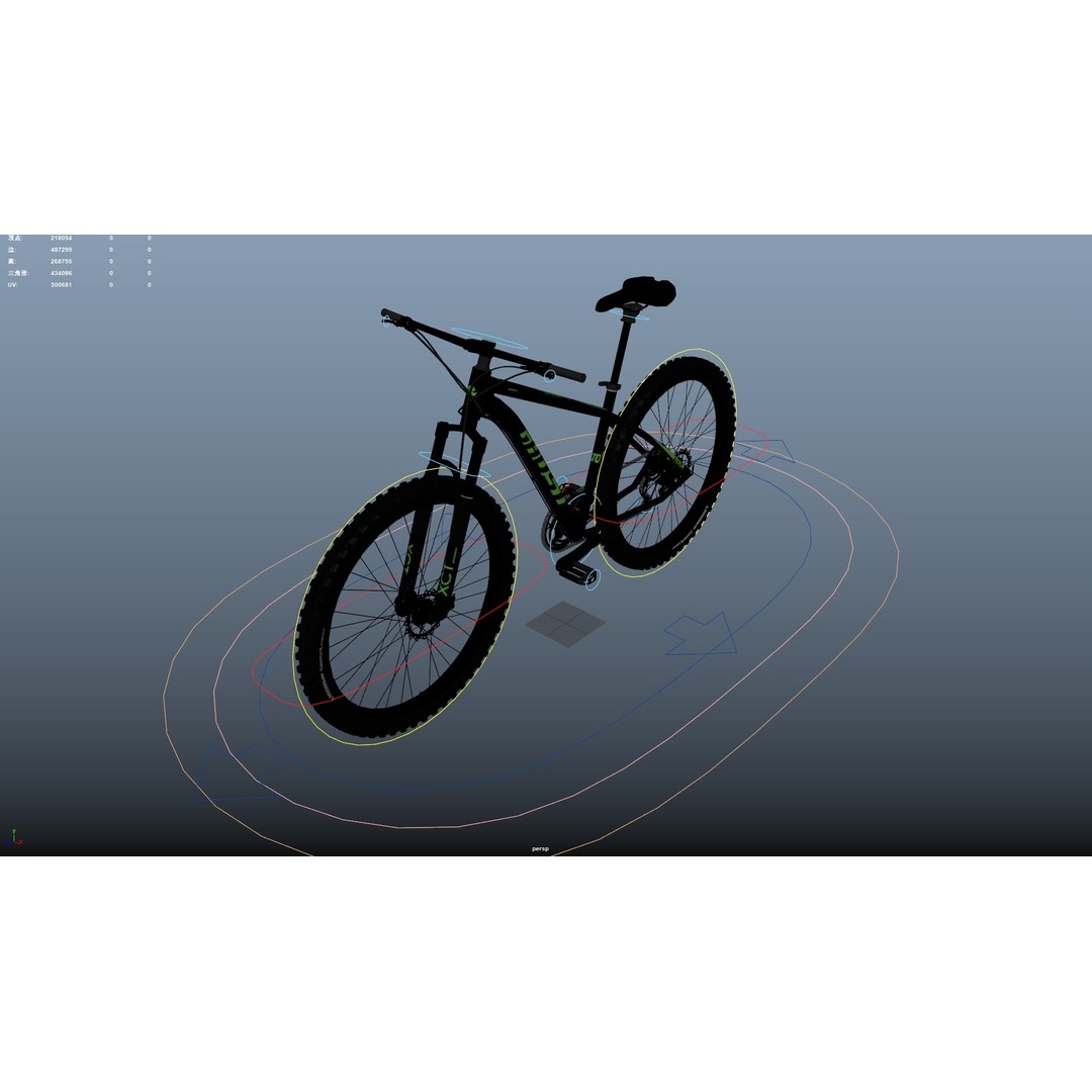 Mountain Bike 3D Model – Low Poly Rigged Asset for Animation - View 14