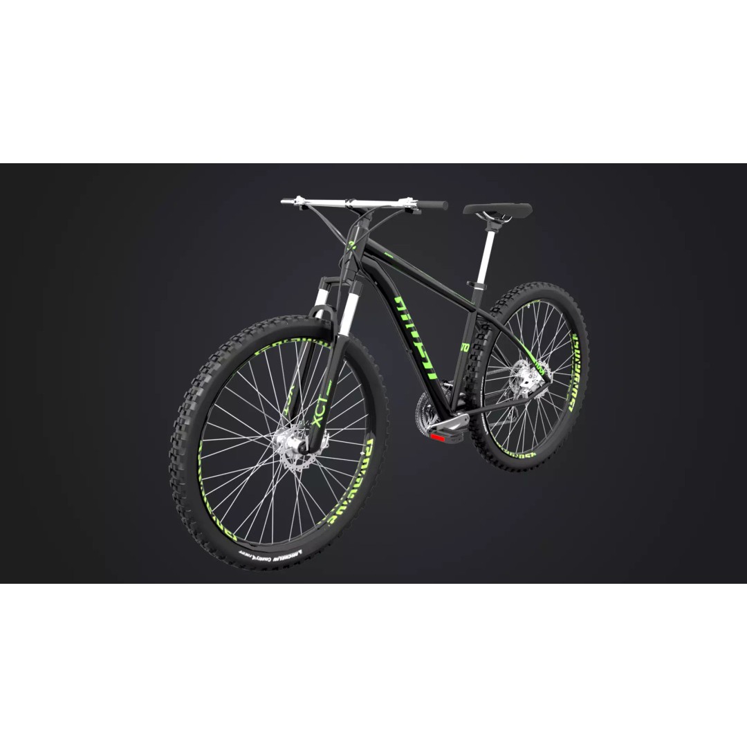 Mountain Bike 3D Model – Low Poly Rigged Asset for Animation - View 2