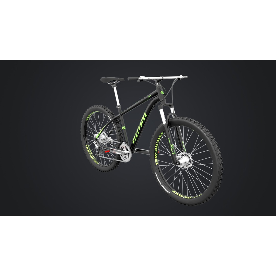 Mountain Bike 3D Model – Low Poly Rigged Asset for Animation - View 5