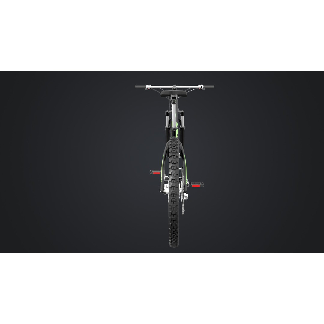 Mountain Bike 3D Model – Low Poly Rigged Asset for Animation - View 8