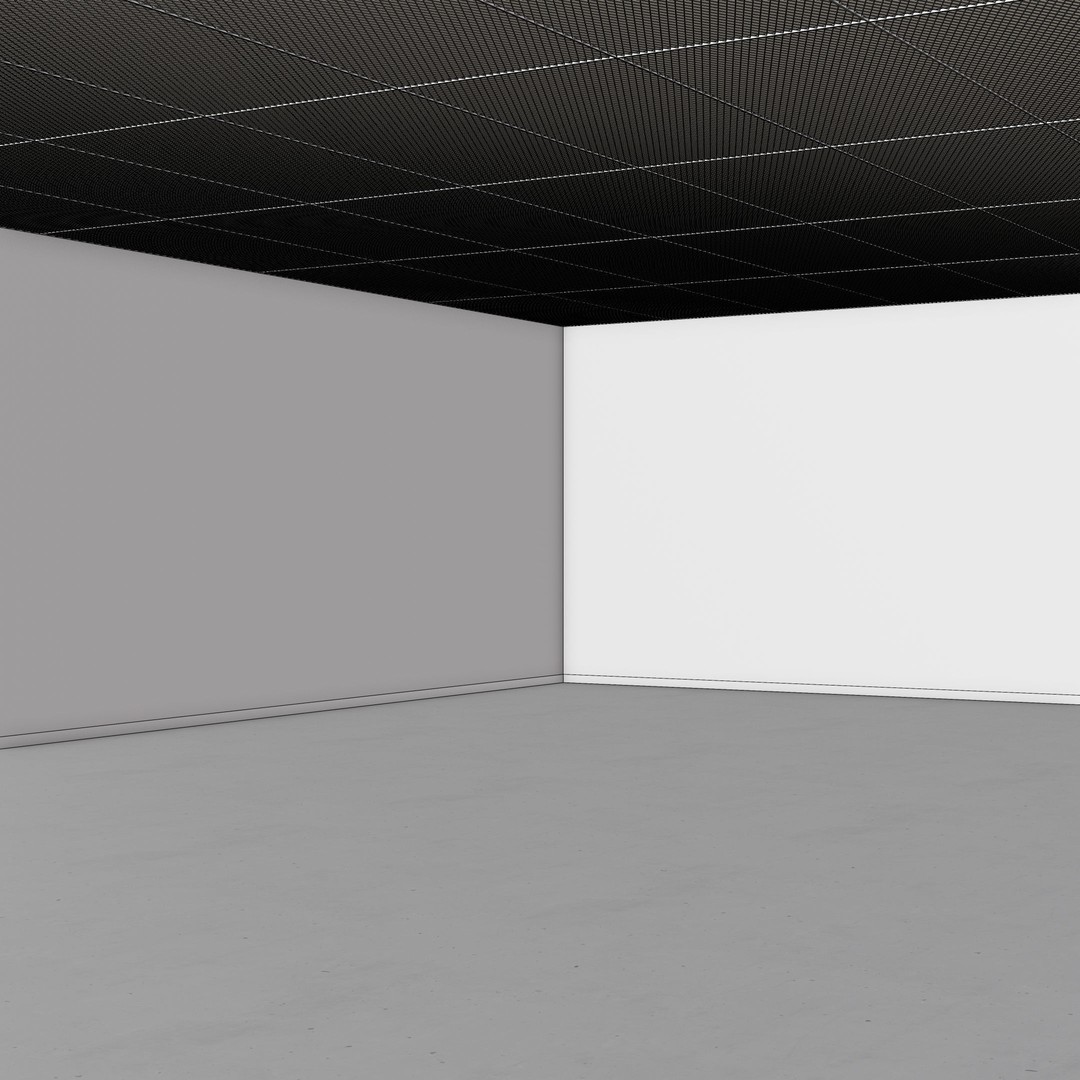 Render Studio Interior 3D Model – Low Poly Industrial Hall, FBX, OBJ - View 13