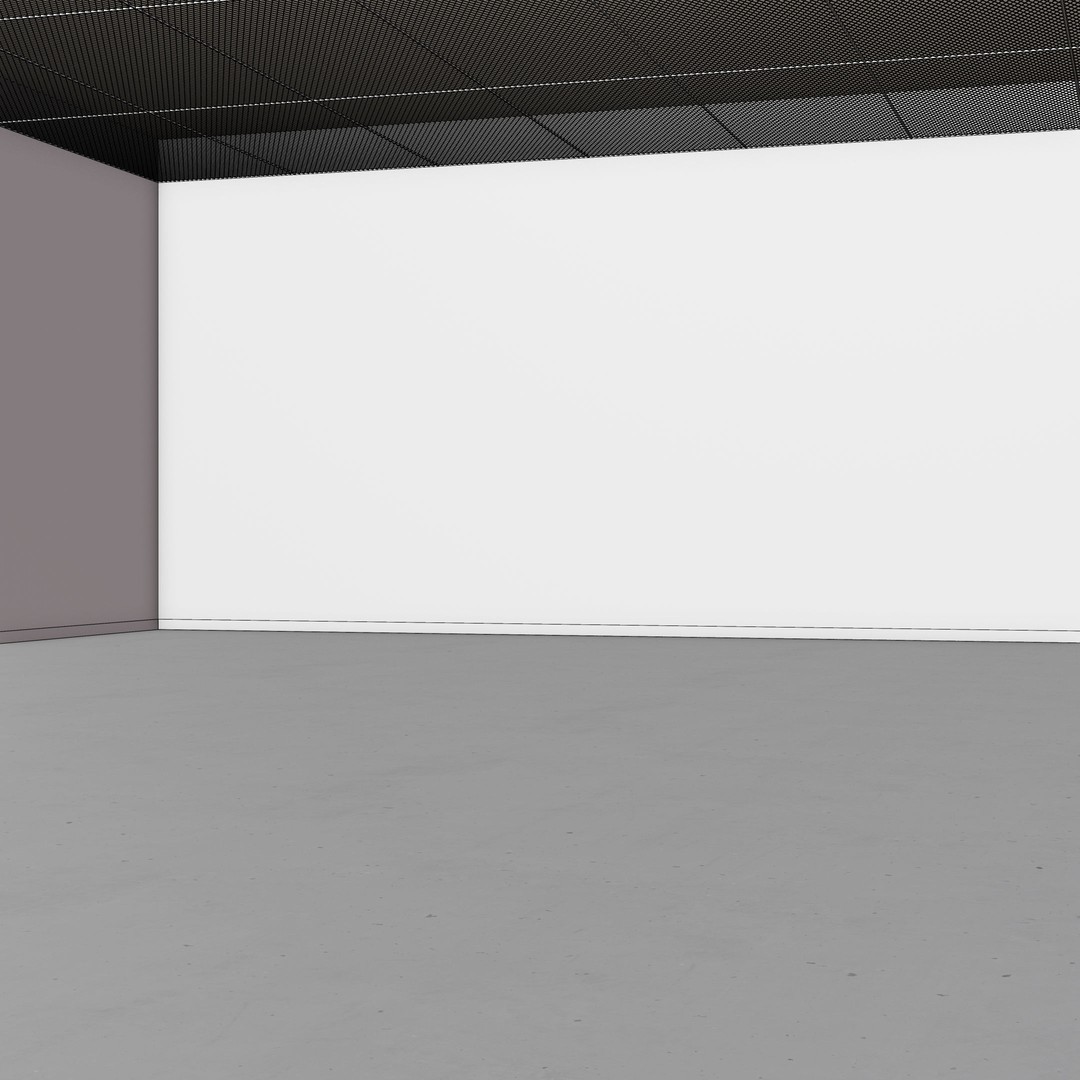 Render Studio Interior 3D Model – Low Poly Industrial Hall, FBX, OBJ - View 17