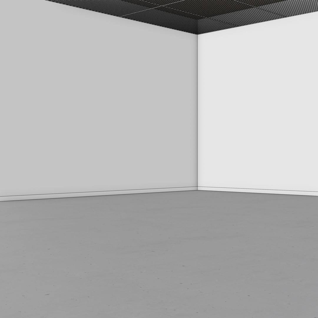 Render Studio Interior 3D Model – Low Poly Industrial Hall, FBX, OBJ - View 18
