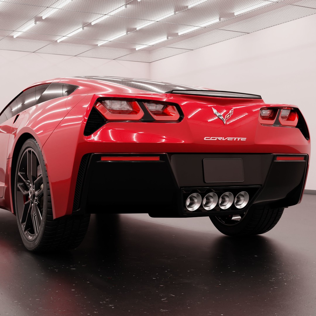 Render Studio Interior 3D Model – Low Poly Industrial Hall, FBX, OBJ - View 6