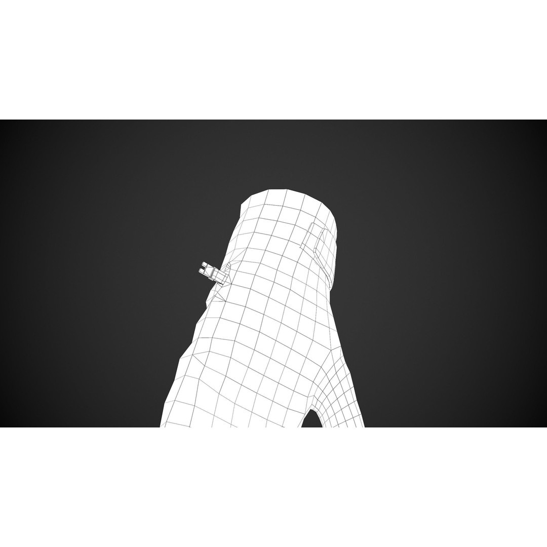 Full Black Snowboard Gloves 3D Model – Low Poly PBR Asset, FBX, OBJ - View 21