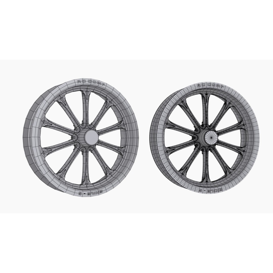 RC Components Exile-S Street Fighter Wheel 3D Model – Low Poly Game Asset, FBX