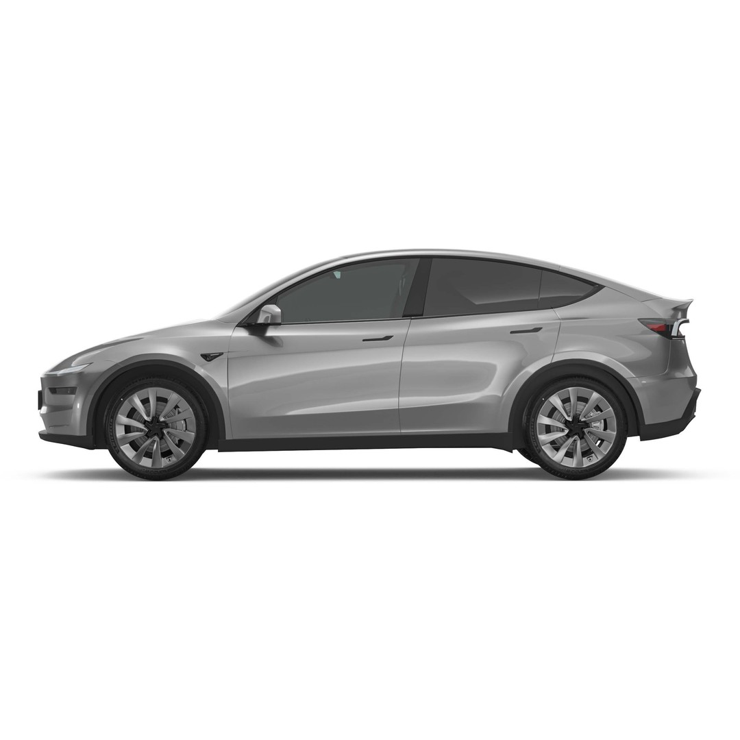 2025 Tesla Model Y 3D Model – SUV Game-Ready Asset, FBX, OBJ - View 12