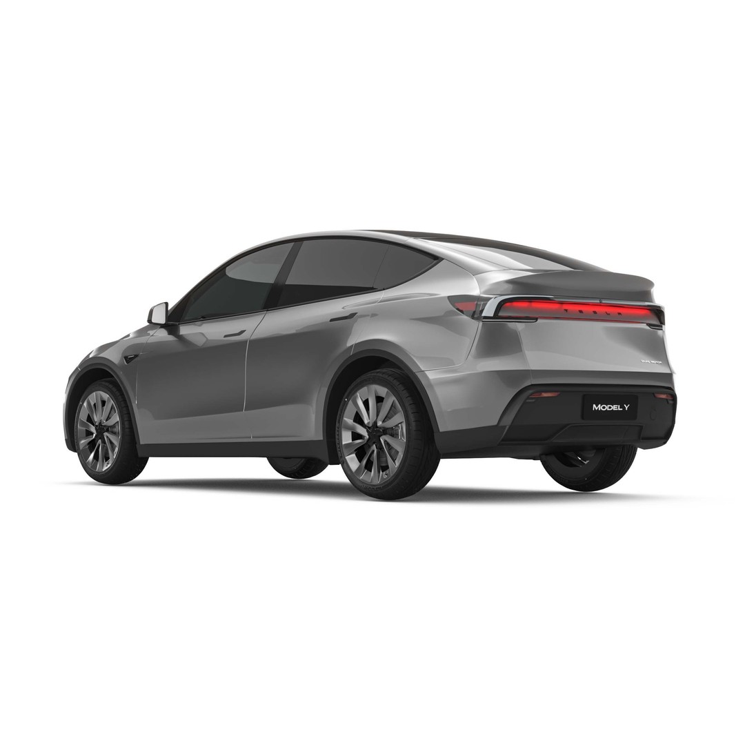 2025 Tesla Model Y 3D Model – SUV Game-Ready Asset, FBX, OBJ - View 4