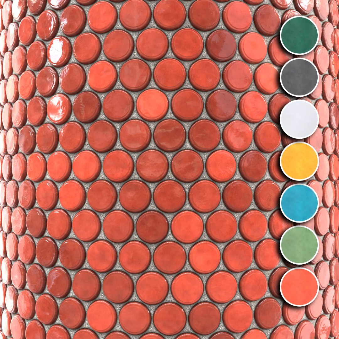 Kitchen Glaze Tile 3D Model – PBR Texture in 7 Colors, OBJ & Max Formats - View 2