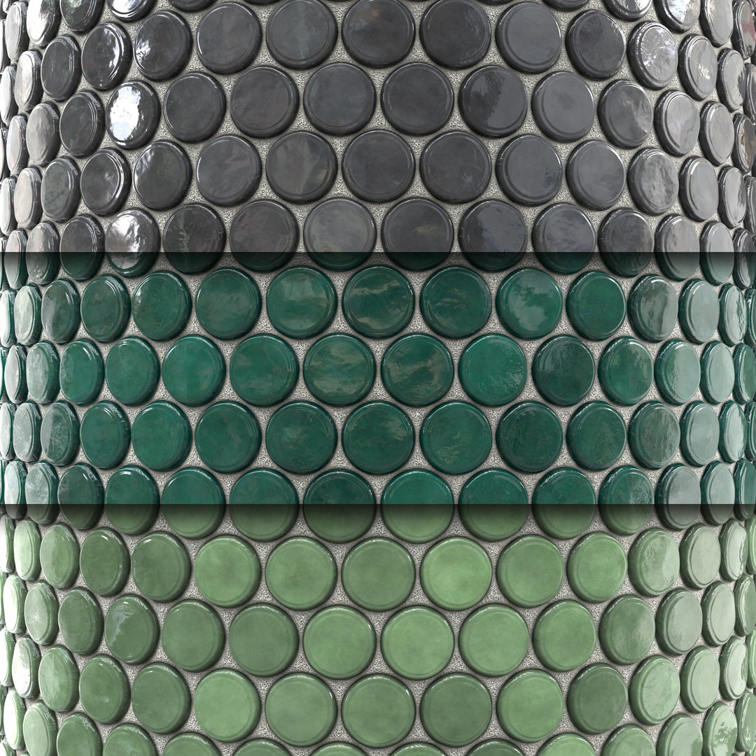Kitchen Glaze Tile 3D Model – PBR Texture in 7 Colors, OBJ & Max Formats - View 3