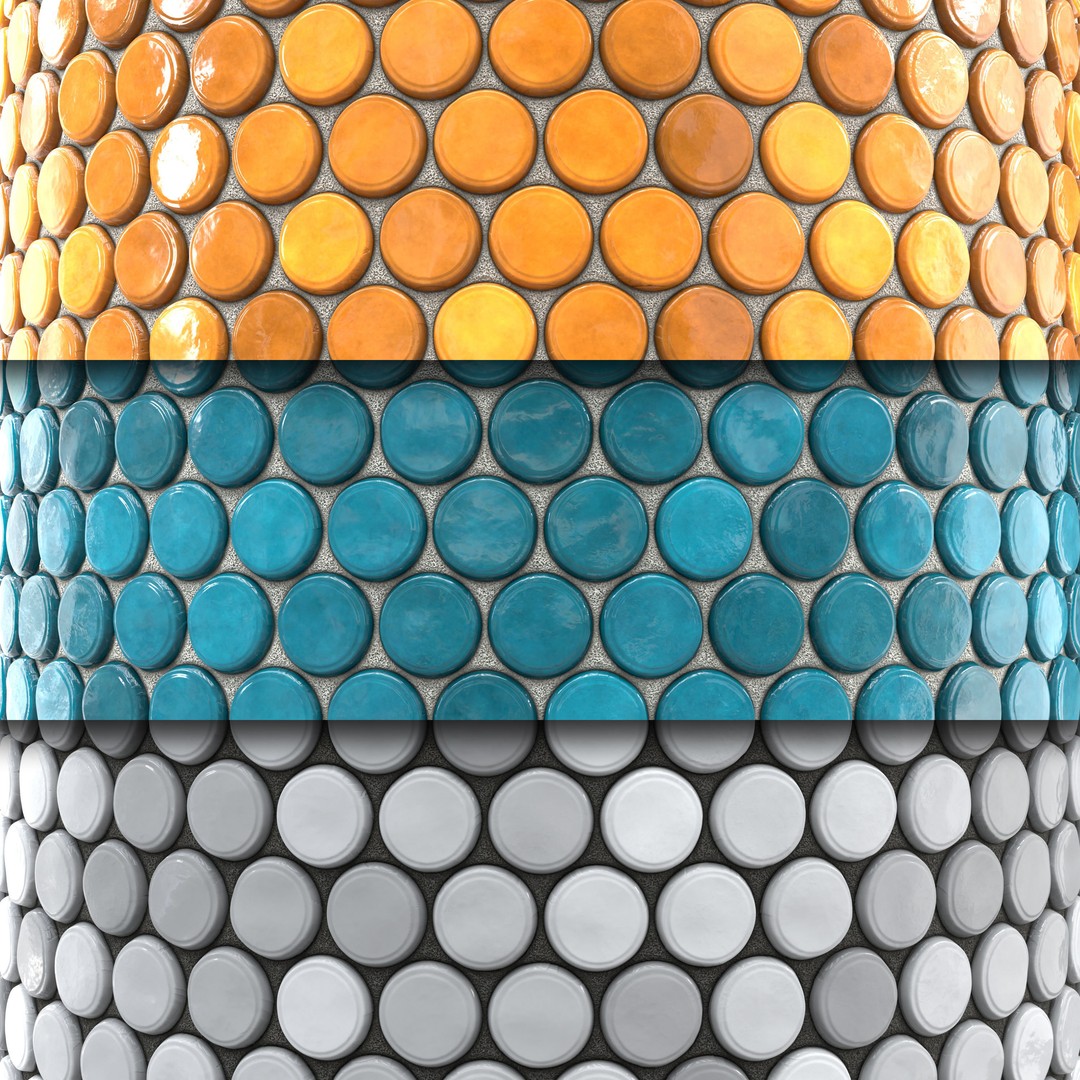 Kitchen Glaze Tile 3D Model – PBR Texture in 7 Colors, OBJ & Max Formats - View 4