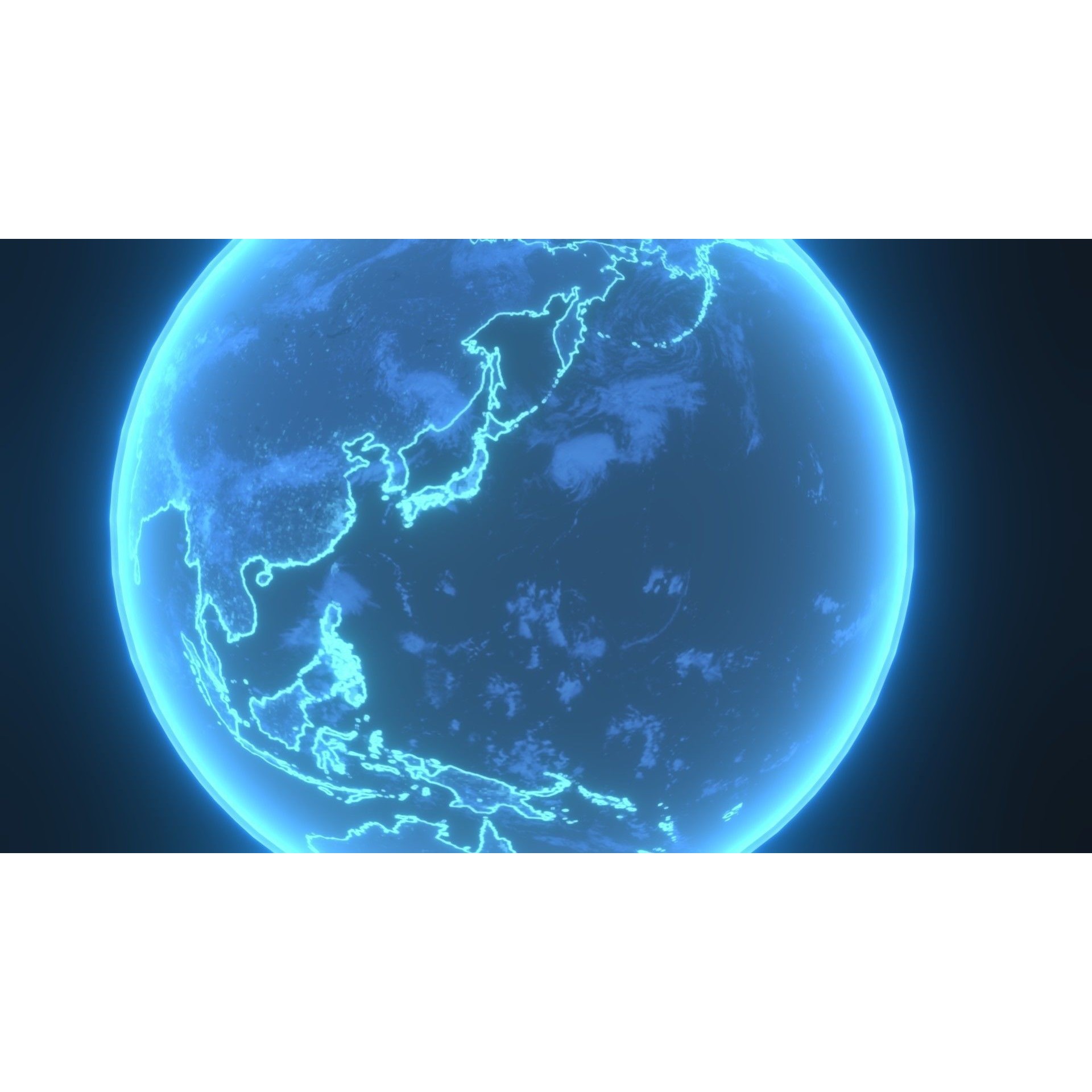 Hologram Planet Earth - Low-Poly Game-Ready 3D Model - View 14