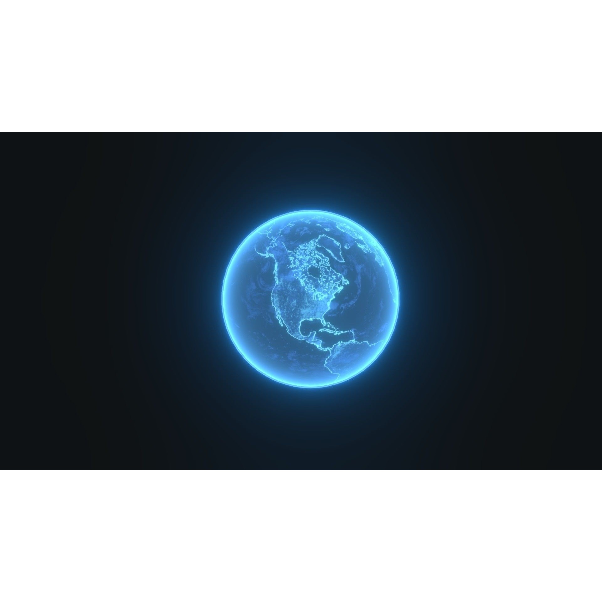 Hologram Planet Earth - Low-Poly Game-Ready 3D Model - View 17
