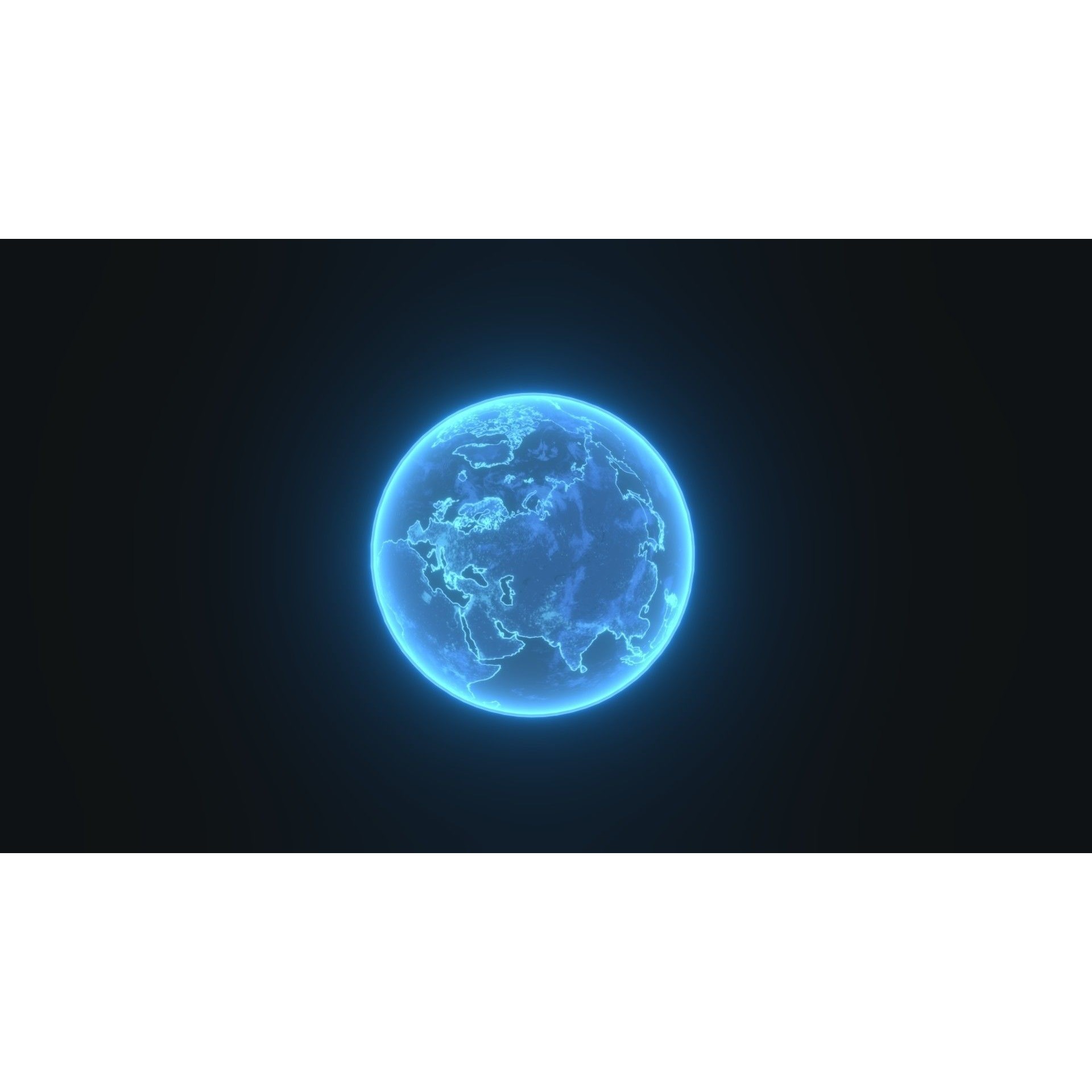 Hologram Planet Earth - Low-Poly Game-Ready 3D Model - View 19