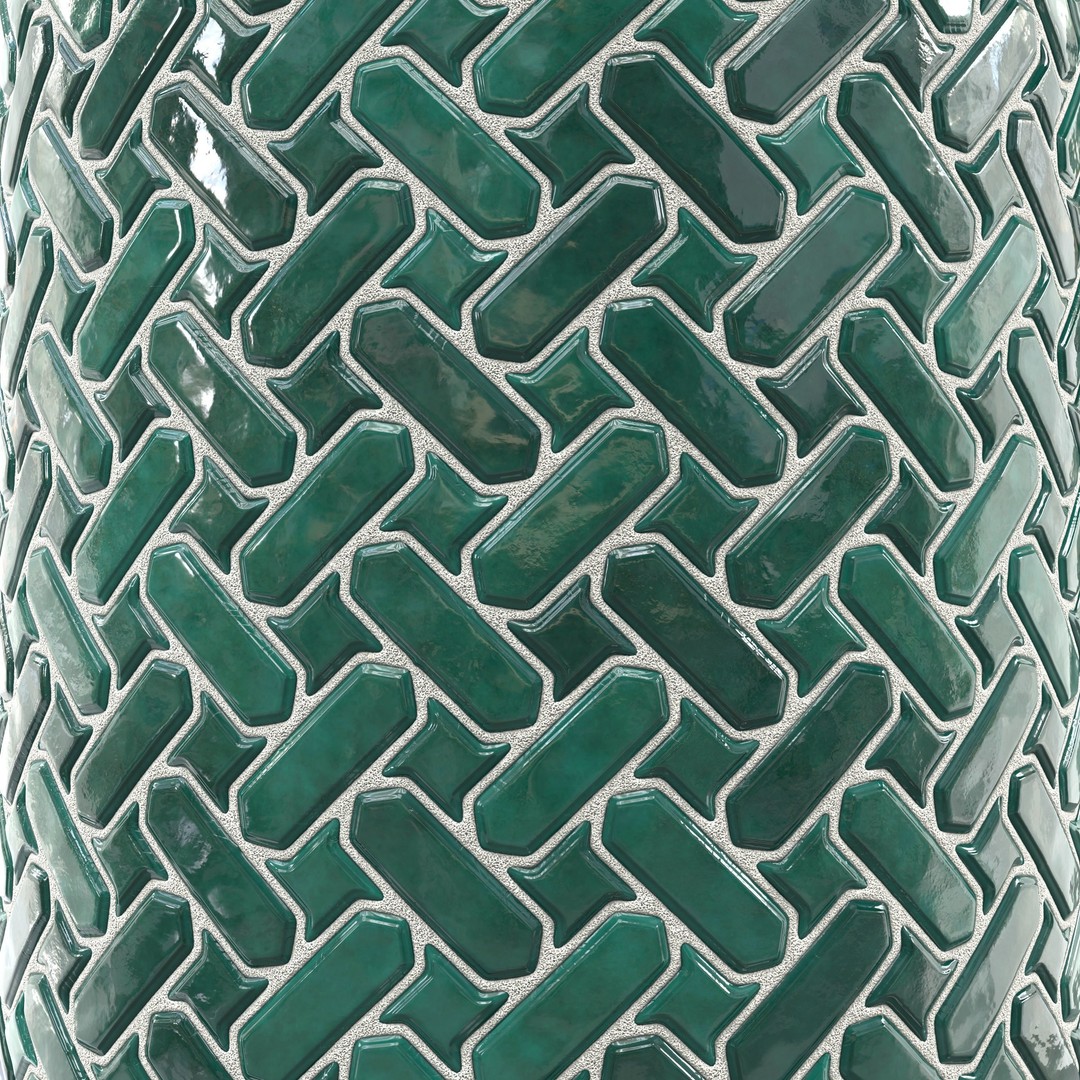 Kitchen Glaze Tile 3D Model – PBR Texture Set, 4K Maps - View 5