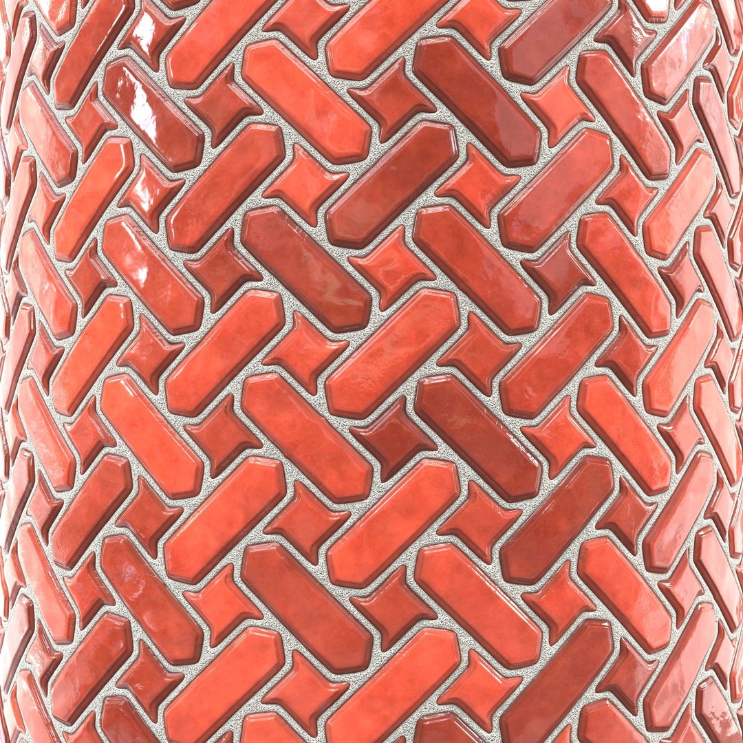 Kitchen Glaze Tile 3D Model – PBR Texture Set, 4K Maps - View 6