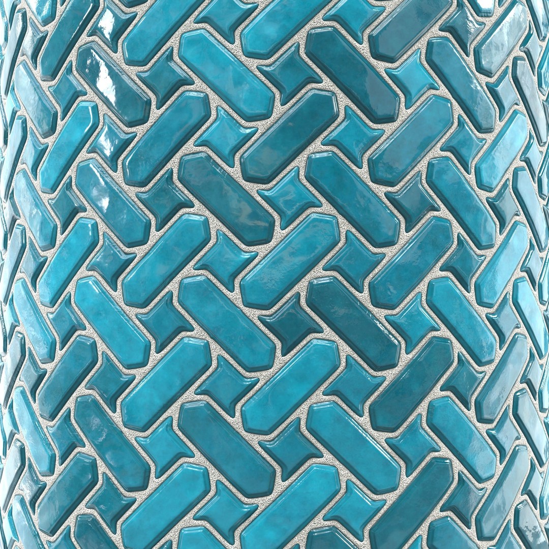Kitchen Glaze Tile 3D Model – PBR Texture Set, 4K Maps - View 9