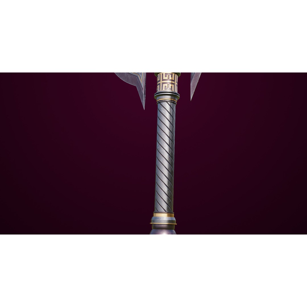 Battle Axe 3D Model – Low Poly PBR Weapon for Games, FBX - View 11