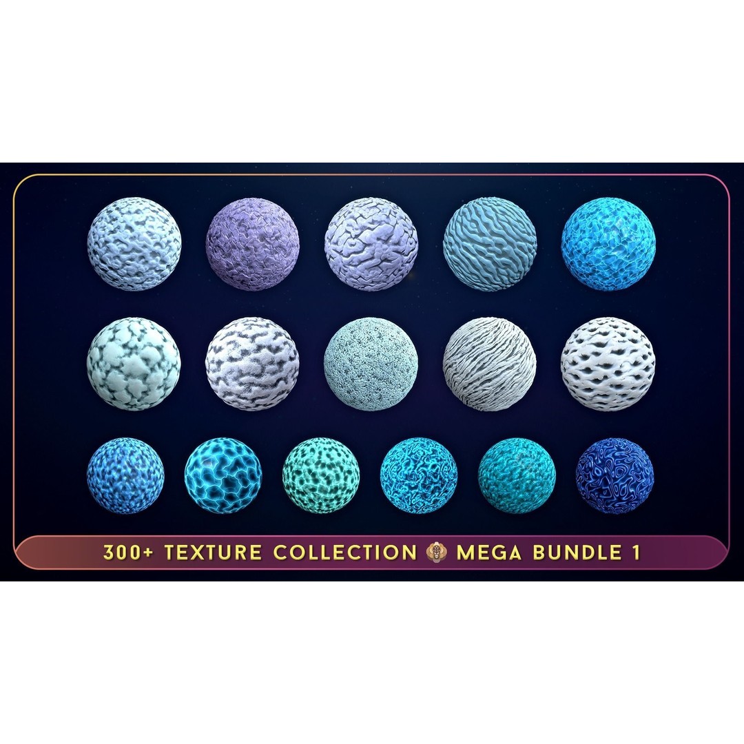 300 Hand Painted Textures 3D Model – Mega Bundle, PBR Ready, PNG - View 3