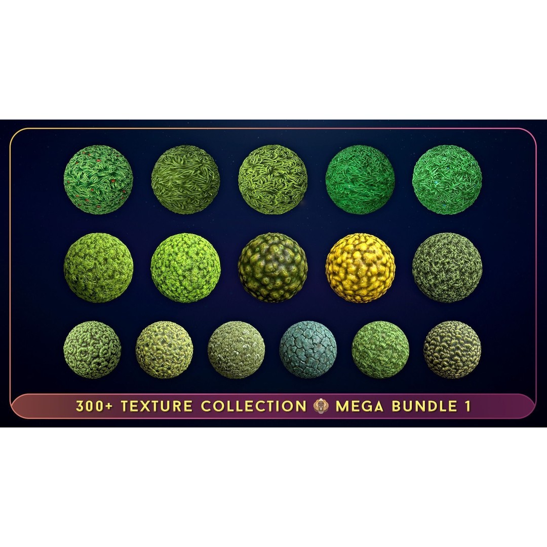 300 Hand Painted Textures 3D Model – Mega Bundle, PBR Ready, PNG - View 8
