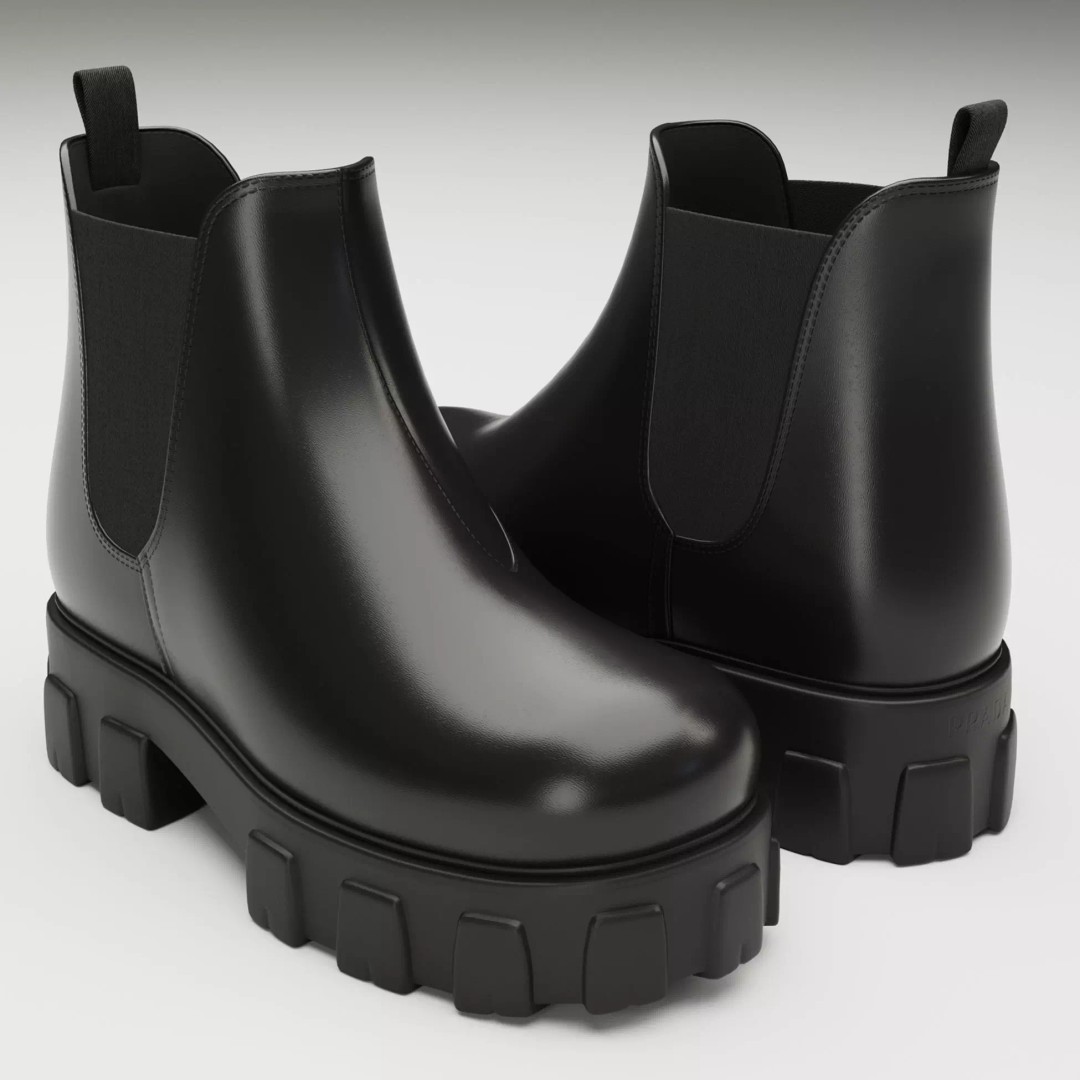 Chelsea Boots 3D Model – Low Poly Game Ready Footwear, FBX, Blender - View 2
