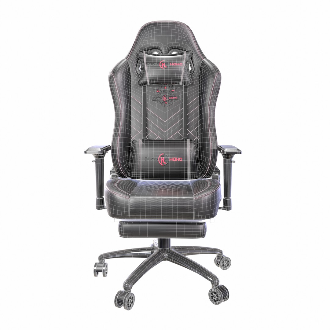 Gaming Chair 3D Model – Low Poly PBR Asset, FBX & OBJ Formats