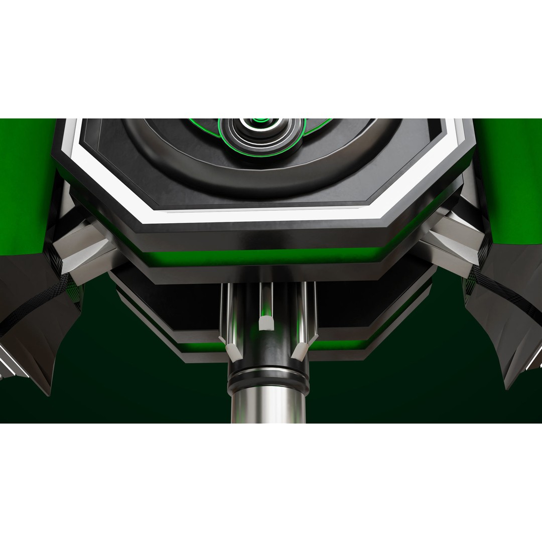 Sci-Fi Hammer09 3D Model – Low Poly Game Asset with PBR Textures - View 14