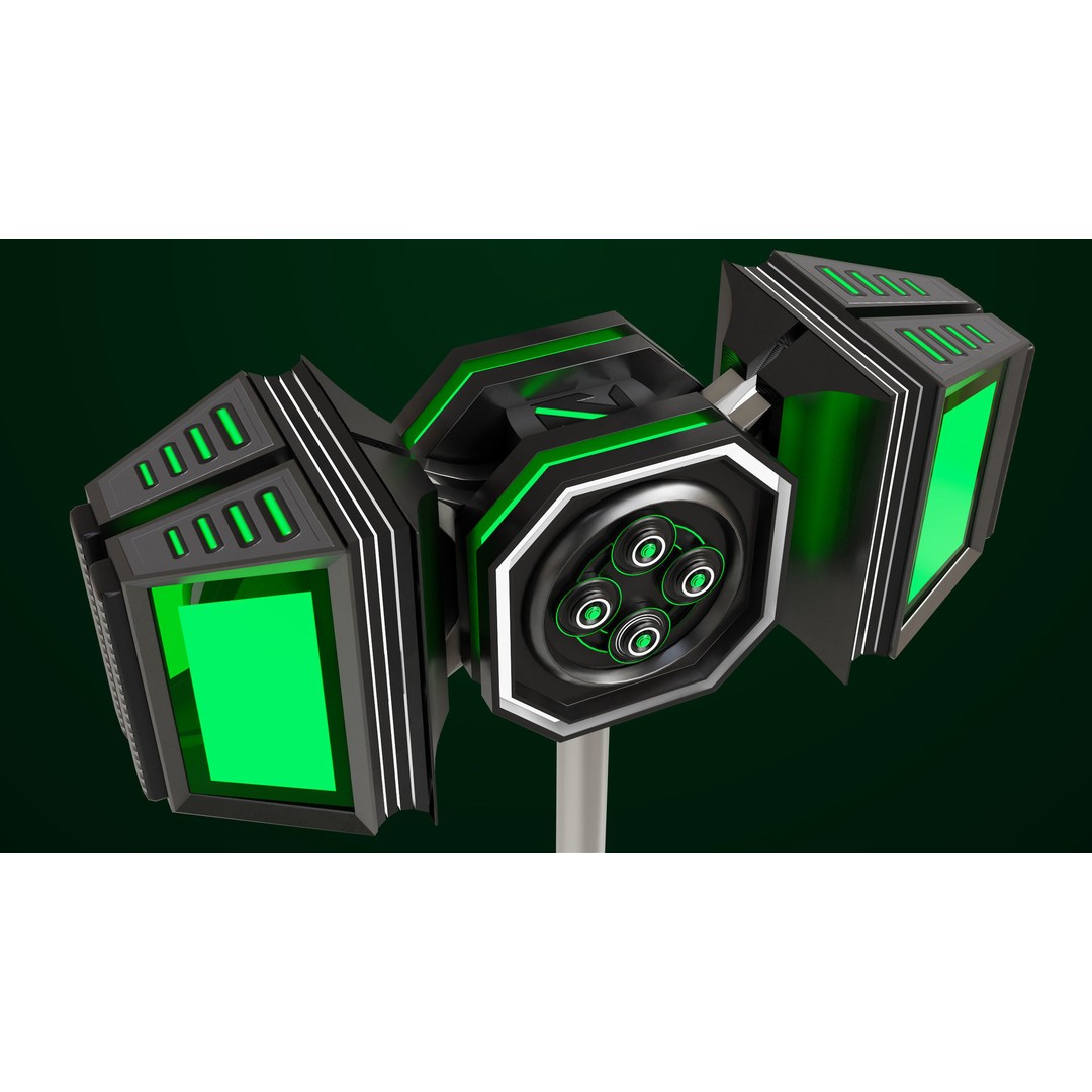 Sci-Fi Hammer09 3D Model – Low Poly Game Asset with PBR Textures - View 9