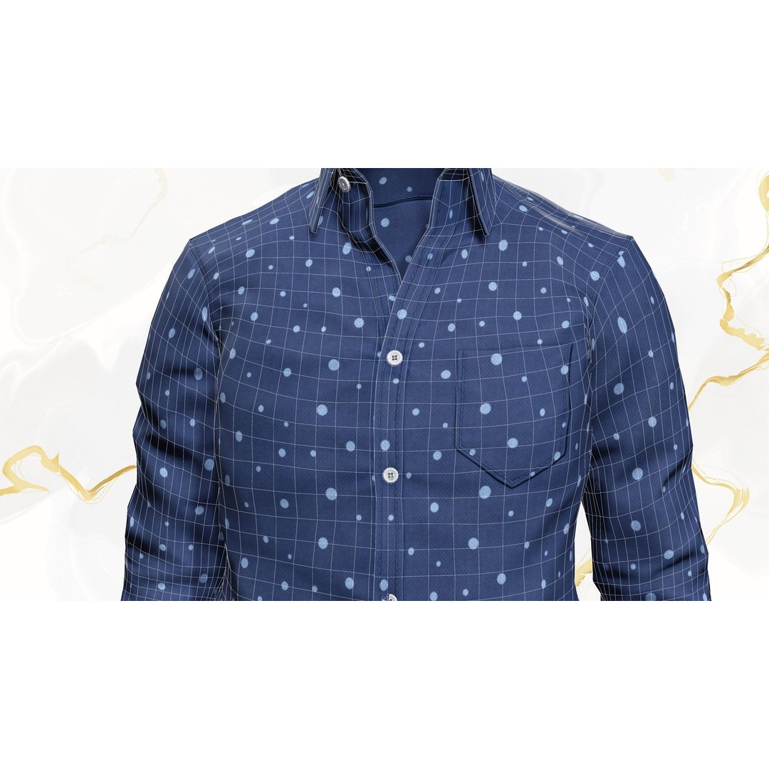 Classic Shirt 3D Model – Realistic Low-Poly Rigged Asset, FBX