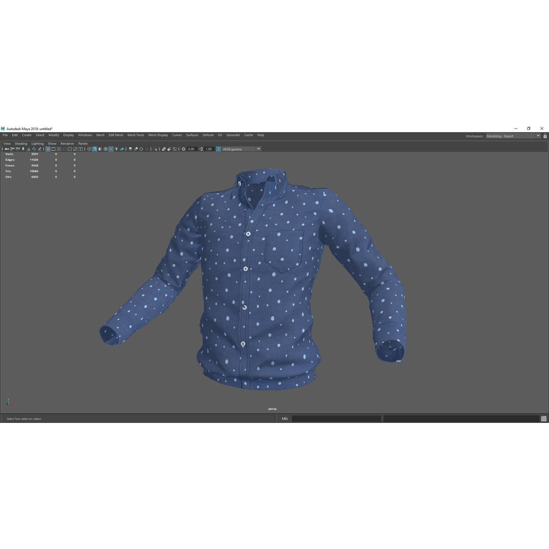 Classic Shirt 3D Model – Realistic Low-Poly Rigged Asset, FBX - View 18