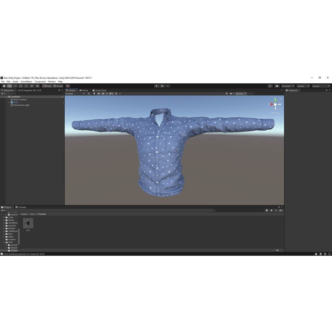 Classic Shirt 3D Model – Realistic Low-Poly Rigged Asset, FBX - View 21