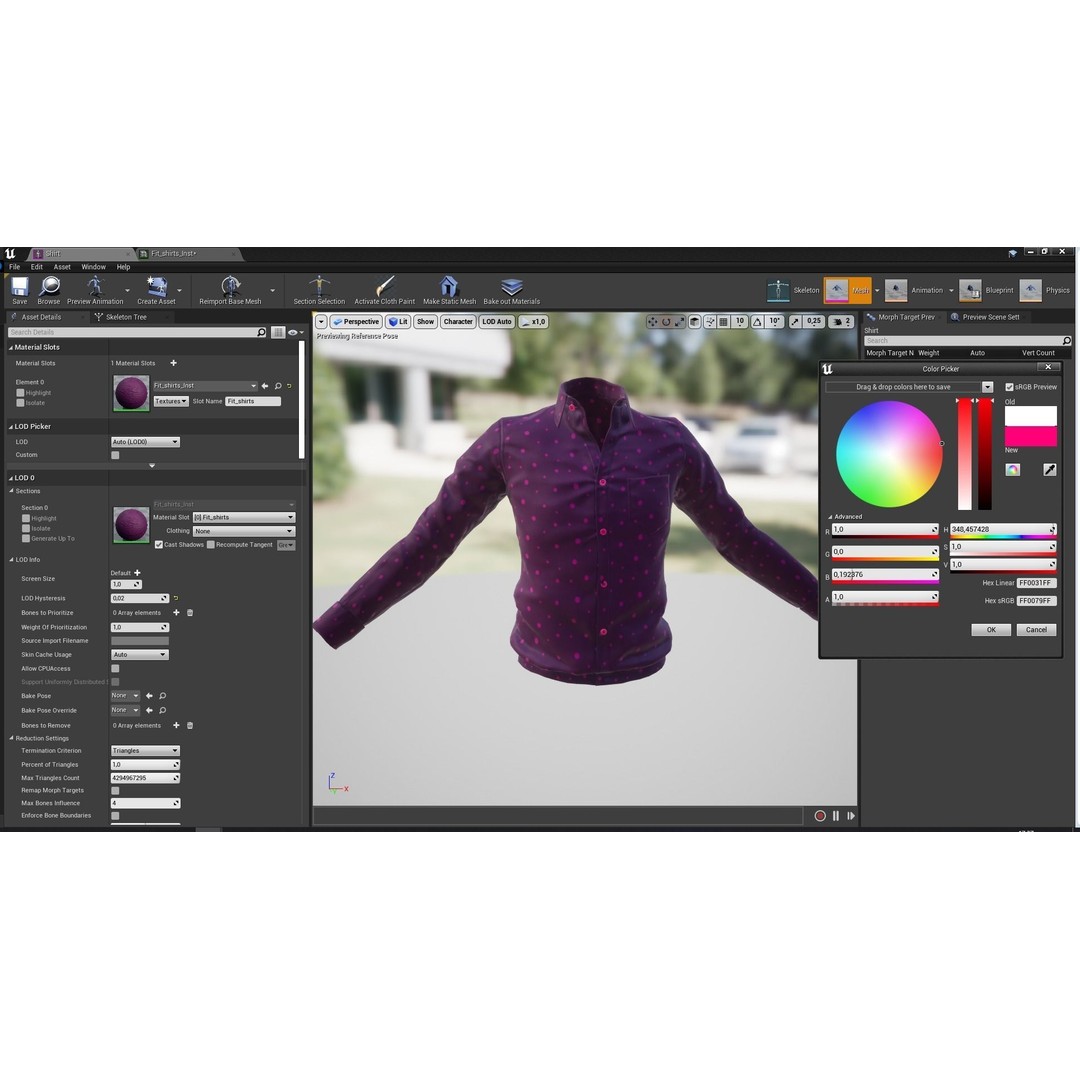 Classic Shirt 3D Model – Realistic Low-Poly Rigged Asset, FBX - View 24