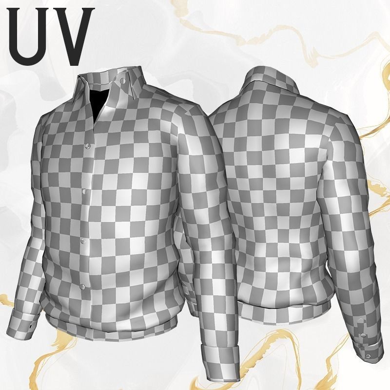 Classic Shirt 3D Model – Realistic Low-Poly Rigged Asset, FBX - View 27