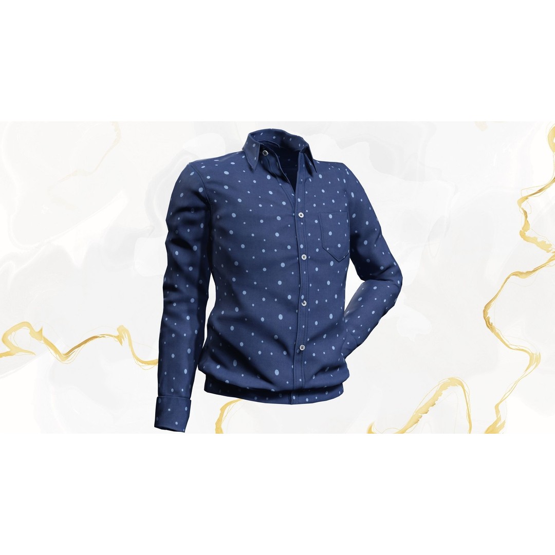 Classic Shirt 3D Model – Realistic Low-Poly Rigged Asset, FBX - View 4