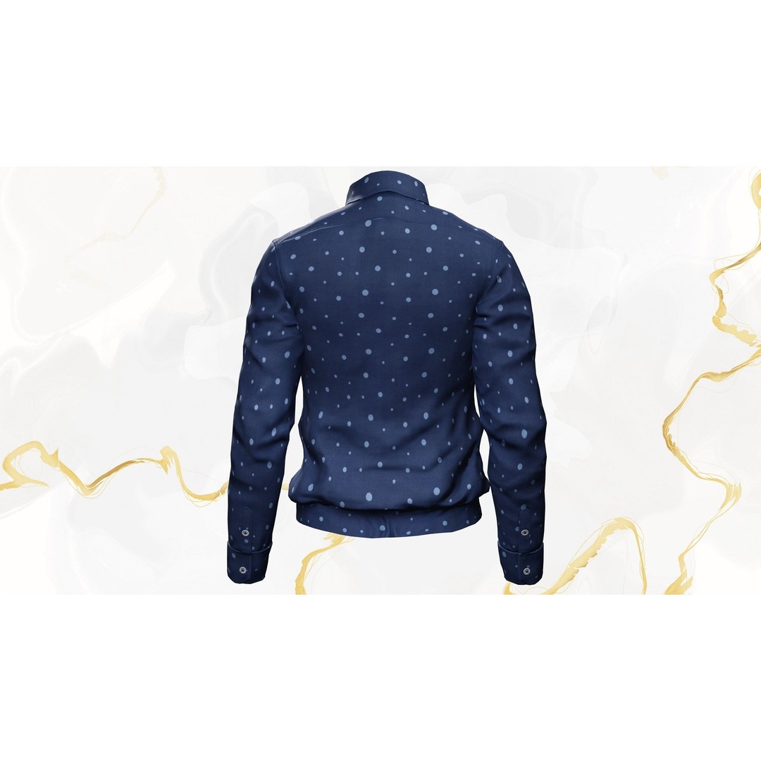 Classic Shirt 3D Model – Realistic Low-Poly Rigged Asset, FBX - View 9