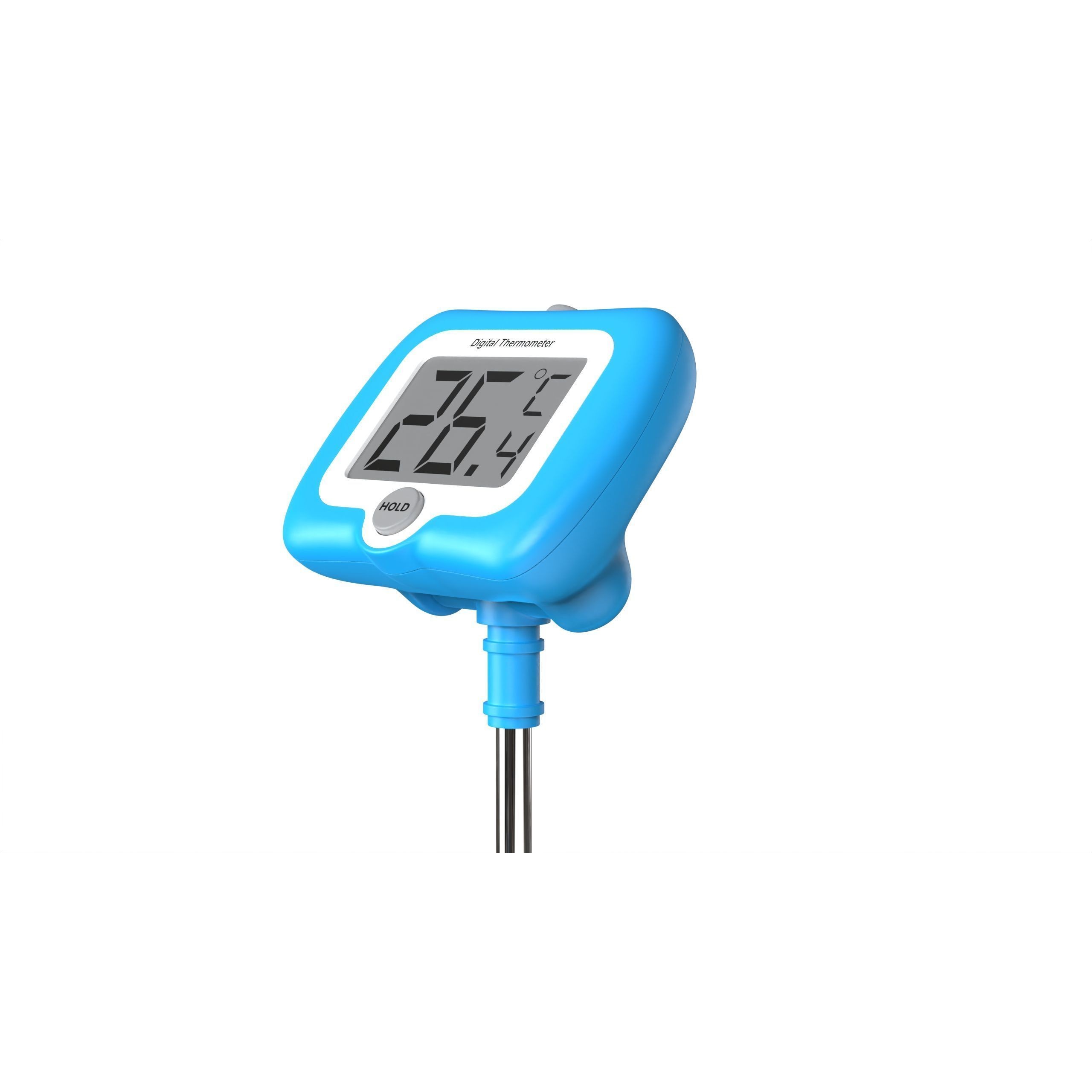 Digital Candy Thermometer - Low-Poly Game-Ready 3D Model - View 6
