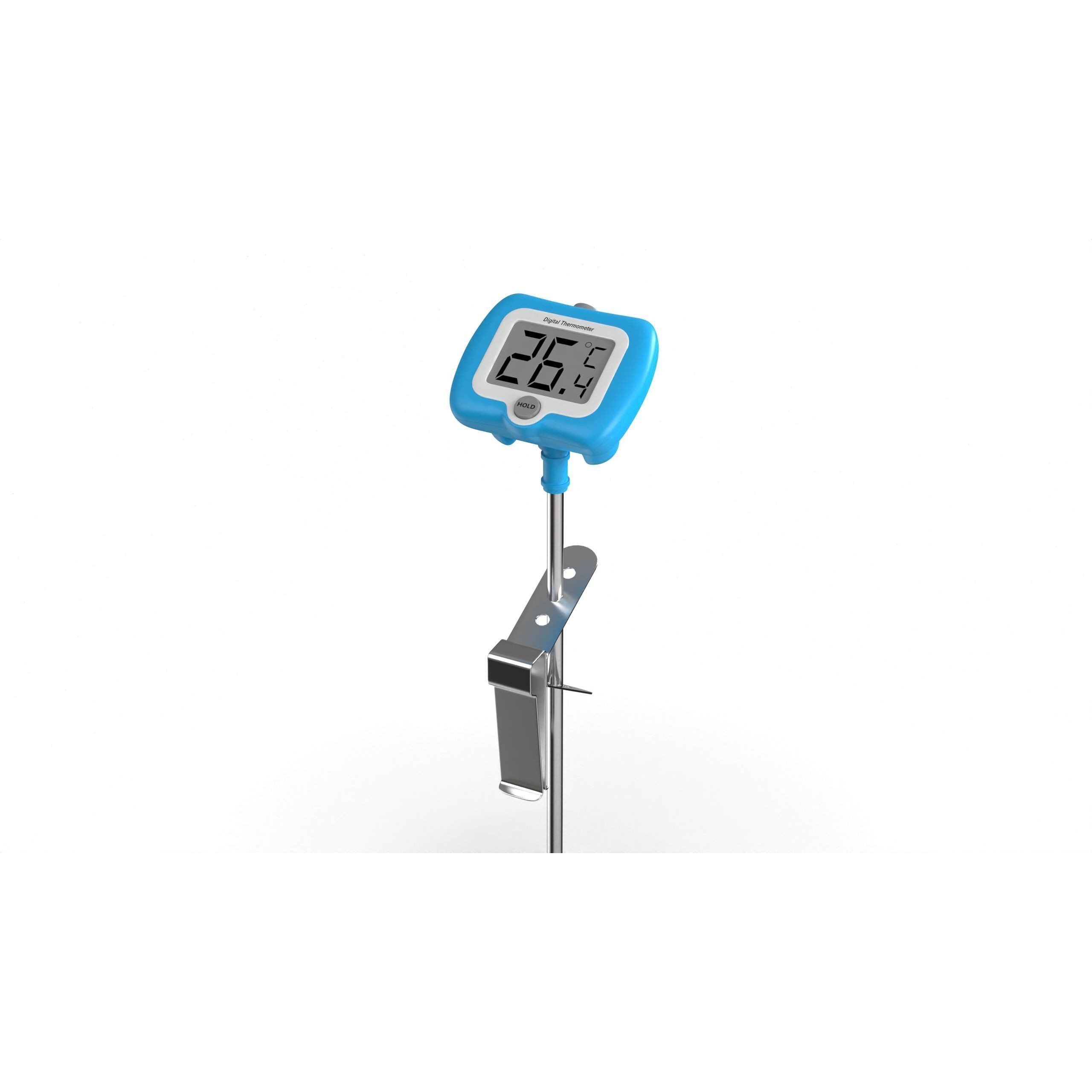 Digital Candy Thermometer - Low-Poly Game-Ready 3D Model - View 8