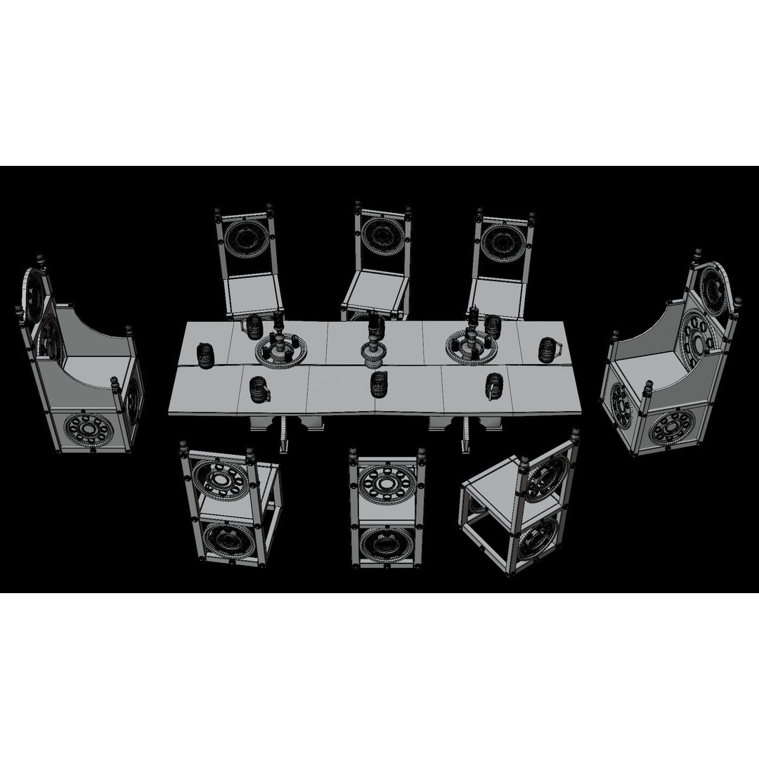 Wood Furniture 3D Model – PBR Low Poly Game Ready, FBX, OBJ, Blender - View 20