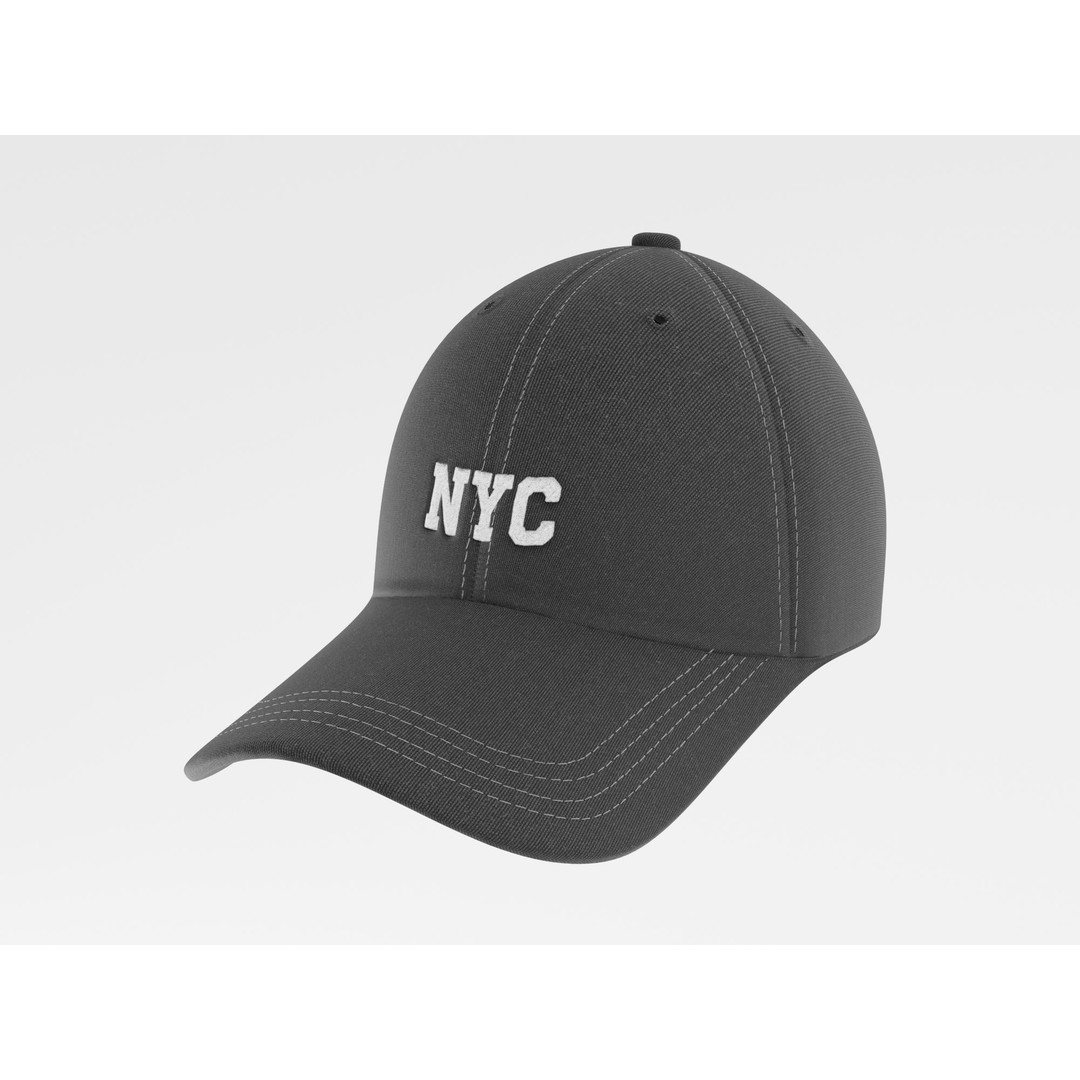 Baseball Cap 3D Model – Low Poly PBR Black Hat for Unity/Unreal - View 4