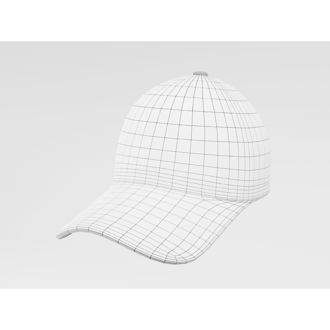 Baseball Cap 3D Model – Low Poly PBR Black Hat for Unity/Unreal - View 9