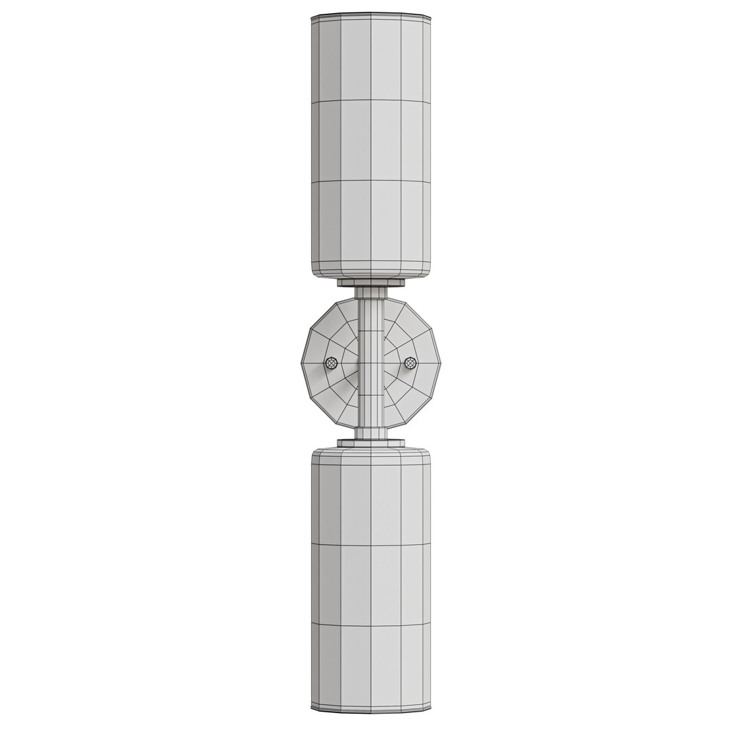 Ayaka Steel Wall Sconce 3D Model – Low Poly PBR Lighting Fixture, FBX - View 16