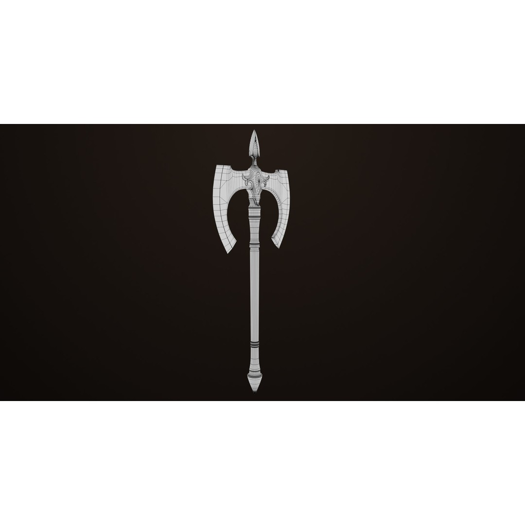 Battle Axe 3D Model – Low Poly PBR Game Asset, FBX, Unity, UE - View 23
