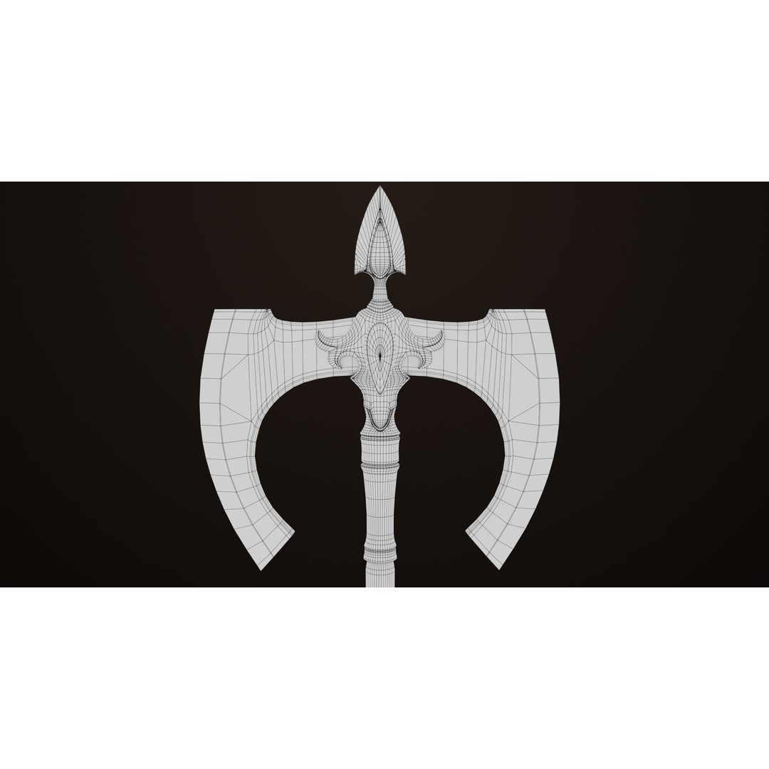 Battle Axe 3D Model – Low Poly PBR Game Asset, FBX, Unity, UE - View 25