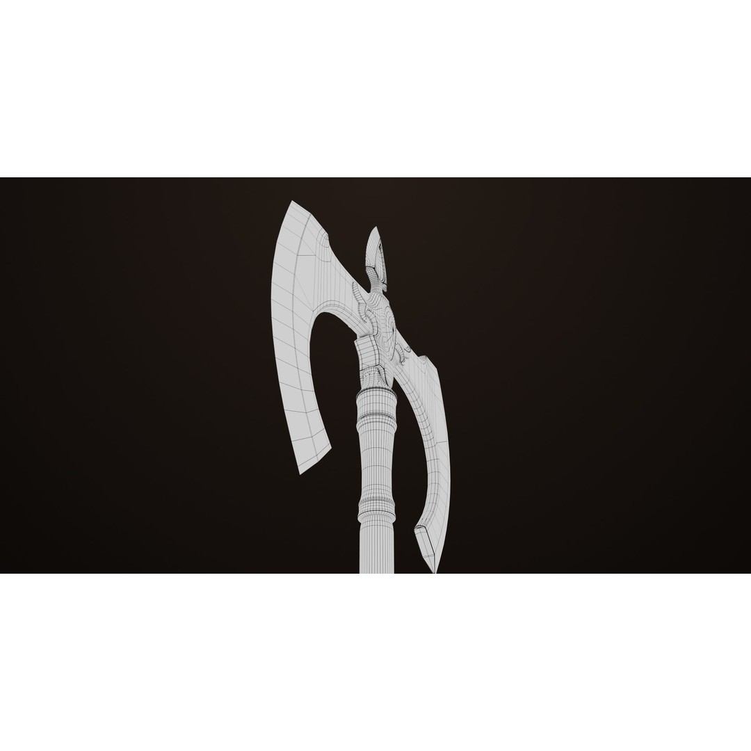 Battle Axe 3D Model – Low Poly PBR Game Asset, FBX, Unity, UE - View 26