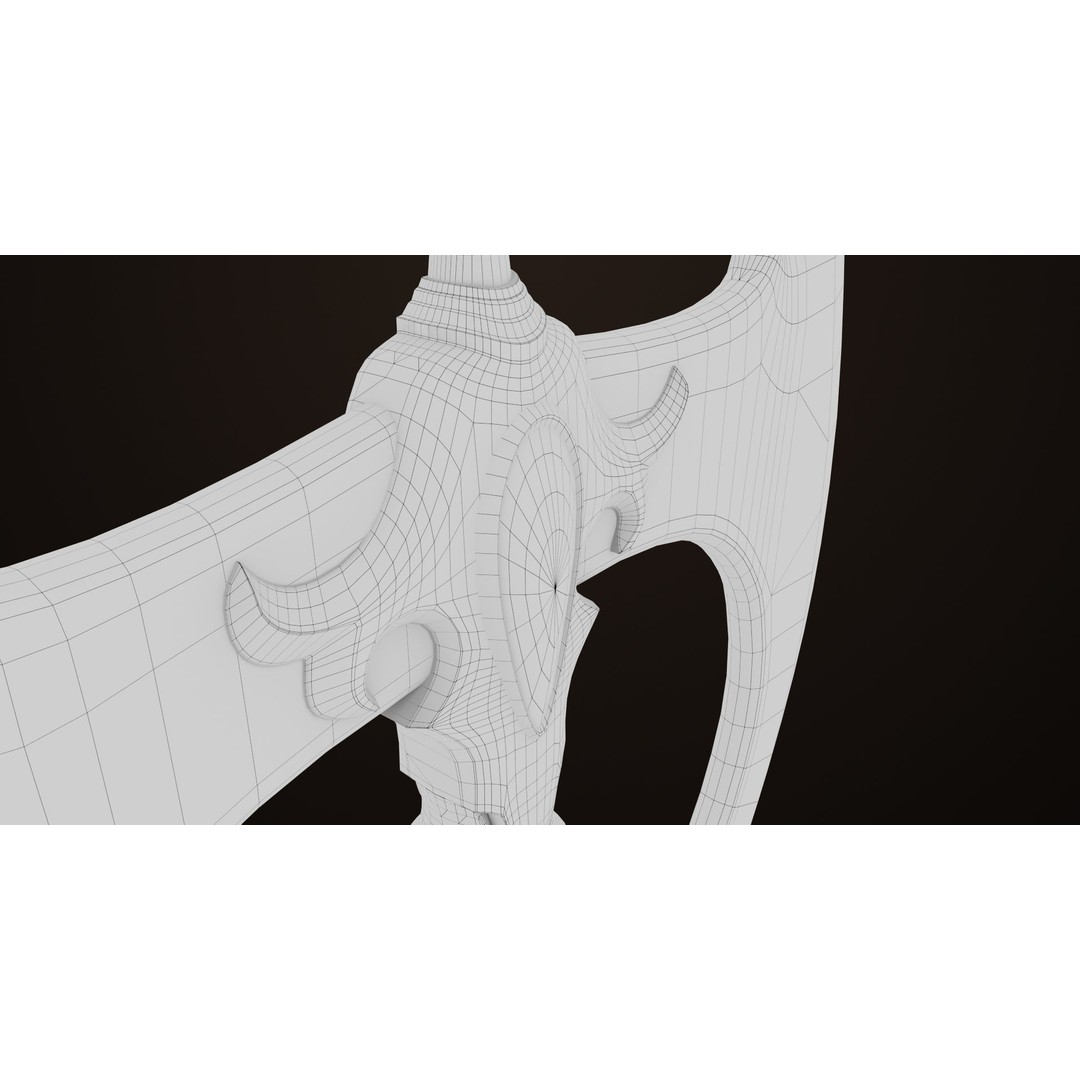 Battle Axe 3D Model – Low Poly PBR Game Asset, FBX, Unity, UE - View 27