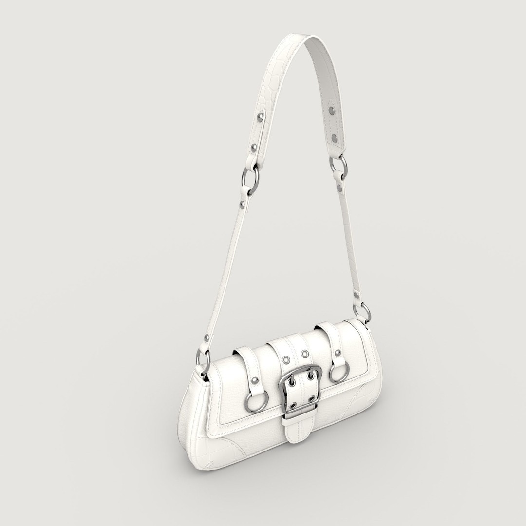 Jade Baguette Bag 3D Model – Low Poly PBR Asset, FBX, OBJ - View 10