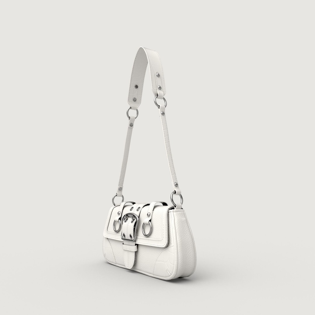 Jade Baguette Bag 3D Model – Low Poly PBR Asset, FBX, OBJ - View 4