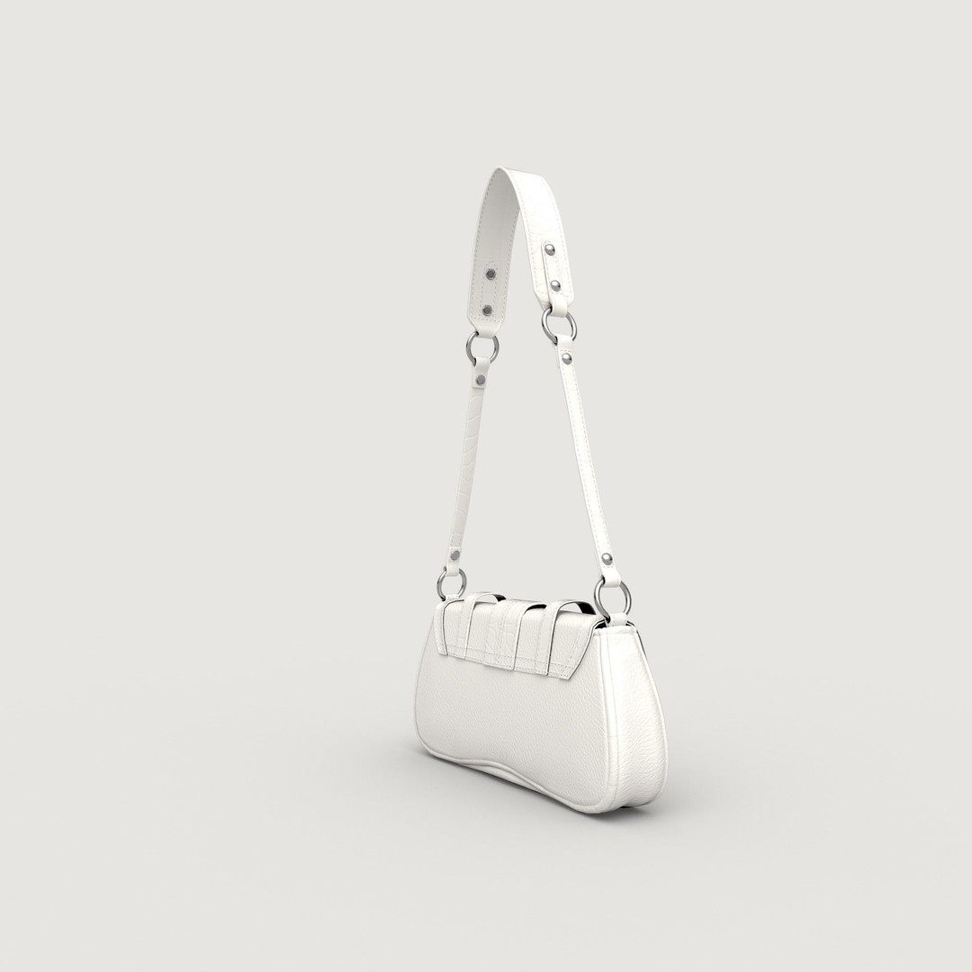 Jade Baguette Bag 3D Model – Low Poly PBR Asset, FBX, OBJ - View 8