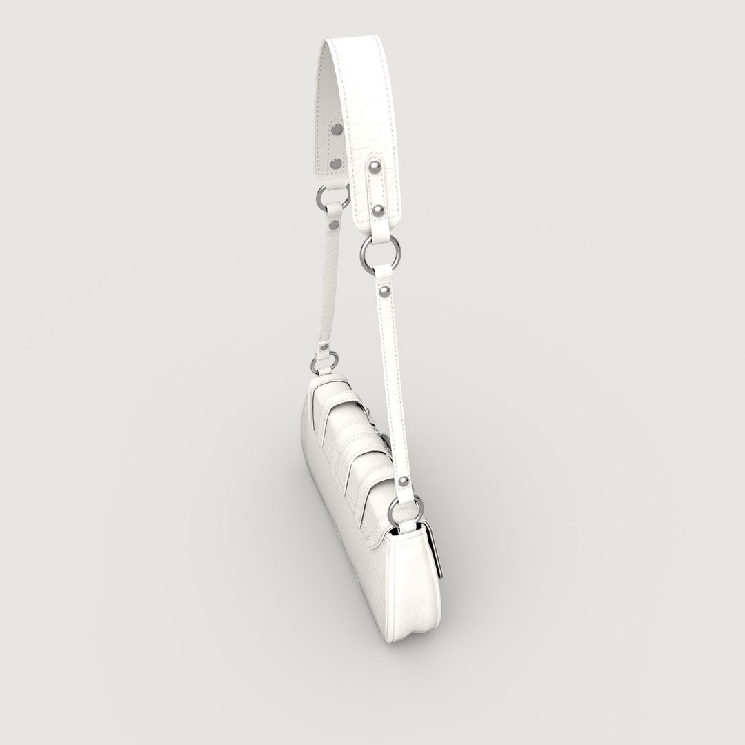 Jade Baguette Bag 3D Model – Low Poly PBR Asset, FBX, OBJ - View 9