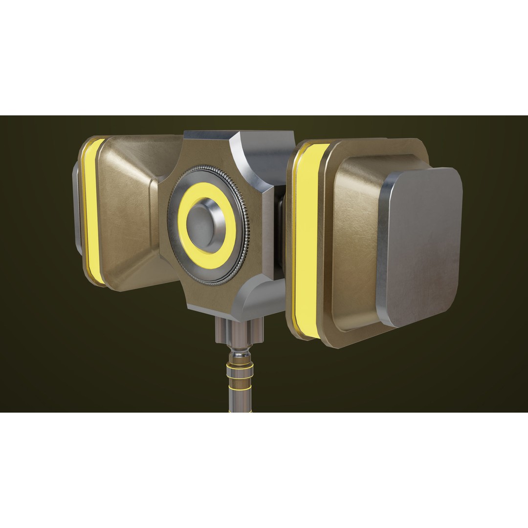 Sci-Fi Battle Hammer 3D Model – Low Poly Weapon, PBR Textures, FBX - View 11